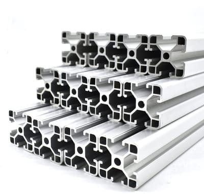 12x Aluminium Constructieprofiel 40x40mm (200mm Lang) met 8mm Standaard Profielgroef