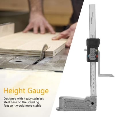 Dailygoods- Hoogtemarkering Digitale - Meethoogte 150 mm - Magnetische Voeten - Roestvrijstalen Voet - Dieptemeter - Millimeter/Inch Conversie