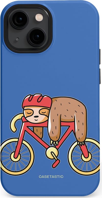 Casetastic hoesje geschikt voor Apple iPhone 13 mini - MagSafe - Dubbellaagse bescherming - Lui op reis - Fashion Case - Lavendel