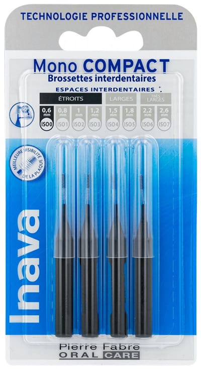 Inava Mono Compact 4 Tandenborstels (Maat : ISO0 0,6 mm)
