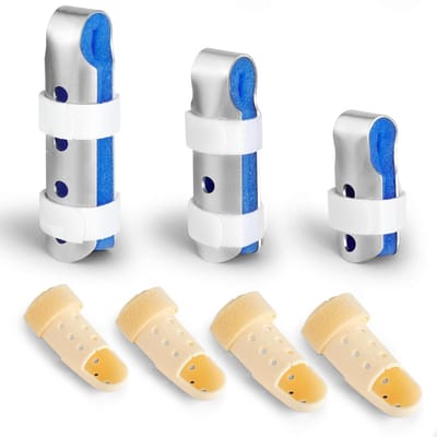 Verstelbare Aluminium Vinger Splints - 7 Stuks, Vingerbescherming voor Sport, Werk en Slapen, Comfortabel en Duurzaam