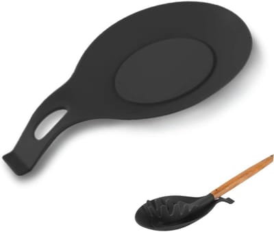 EXCITAT Lepelhouder - Keukenlepelhouder - Kooklepelhouder - Keukengereihouder - Geschikt voor keuken, thuis, restaurant, café, dessertwinkel - Zwart