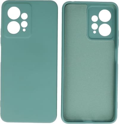 Xiaomi Redmi Note 12 4G Hoesje - 2.0mm Dikke Fashion Telefoonhoesje Backcover - Siliconen Hoesje - Donker Groen