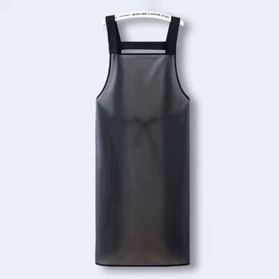 Waterdicht Keukenschort Huishoudelijk PVC Oliebestendig Werkschort Transparant Zwart Vuilafstotende Schoonmaakschorten 95cm