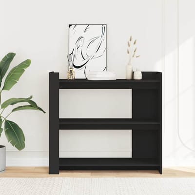 vidaXL - Wandtafel - 100x35x90 - cm - bewerkt - hout - zwart