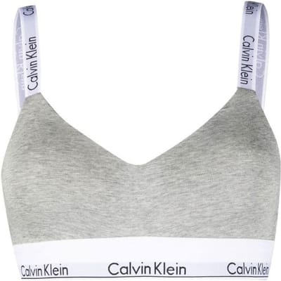 Soutien-gorge T-shirt Couvrance Totale Logo Calvin Klein Sous-vêtements Femme Gris 000QF7059E-P7A S