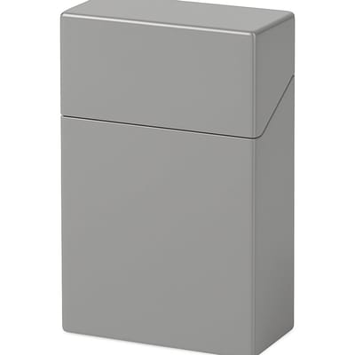 Stijlvolle Sigarettendoos Van Kuststof I Sigarettendoosje I Sigarettenhouder I Sigaretten Box I Waterdicht I Druk Opening I 20 Sigaretten I Grijs