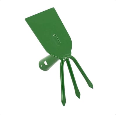 Dubbele hak - Bodemhak onkruidhaak - Bodem bewerken - Gepoedercoat staal - 9 cm werkbreedte - Groen