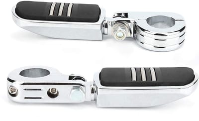 Allecto - Motorfiets Voetsteunen - Voetsteun 2 Stuks - Duurzaam en Betrouwbaar - 32 mm - Voor GoldWing GL1500 GL1800 - Chromen Voetsteun