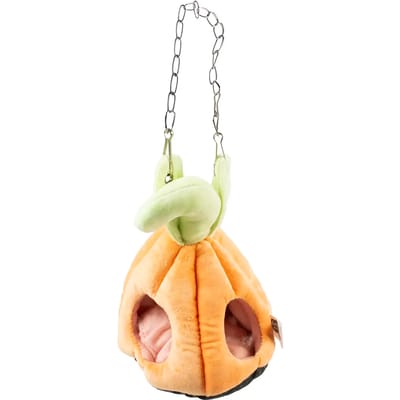 Duvo+ Pompoen huis pluche oranje/groen voor kleine knaagdieren