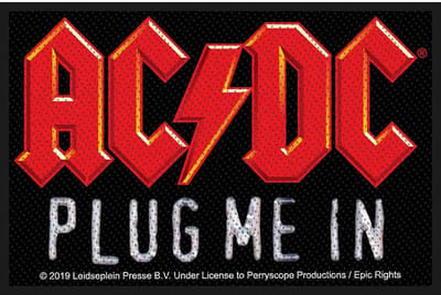 AC/DC - Plug Me In Patch - Zwart