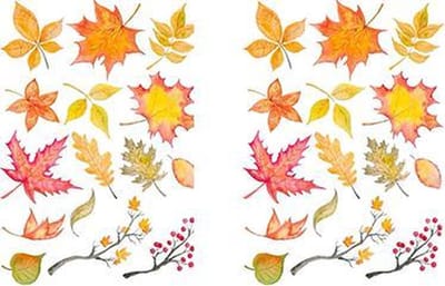Set van 2 stickervellen Autumn Leafs | Stickers