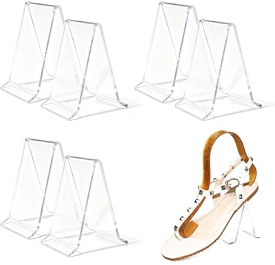 longziming -Transparante Acryl Schoenhouder - Doorzichtige Schoenstandaard - Schoen Display - Optimale Zichtbaarheid - Compacte Vormgeving - Hoogwaardig Acryl - Modern Design - Ruimtebesparend - 6 Stuks