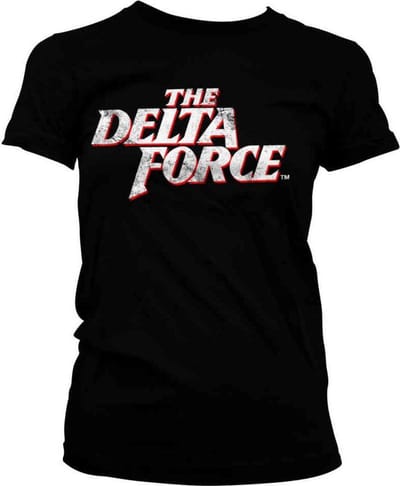 The Delta Force Dames Tshirt -S- Washed Logo Zwart