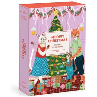 Meowy Christmas 12 Days Of Puzzles 500 Piece Countdown - Galison