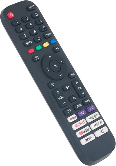 Vervangende Afstandsbediening - Universele Controller - TV Bediening - Geen Programmering Nodig - 18 cm - Zwart