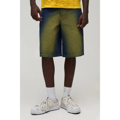 Regular Getinte Denim Jorts | Mid Blue | Size 28