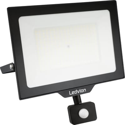 Ledvion - LED Breedstraler met Bewegingssensor - 150W - 6000K - 18000L - IP44