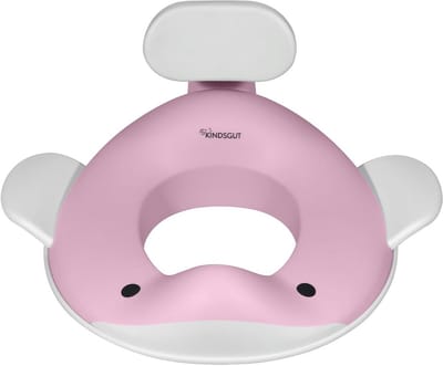 Universeel Kinder Toiletbril Walvis - Antislip & Kindvriendelijk - Lichtroze