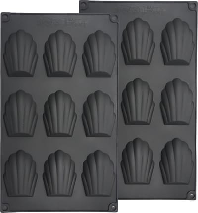 2 Stuks Silicone Madeleine Bakvorm met 9 Cavity's voor Taart, Chocolade, en Koekjes Maken