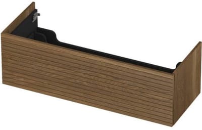 INK - Onderkast 1 Lade Push 2 Open Horizontaal Gefreesd Bestaande Uit - 1200x450x376 Mm - Massief Eiken Aqua