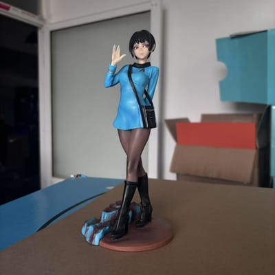Star Trek Vulcan Starfleet Commandant Hoofd Medisch Officier PVC Poppen Speelgoed Decoratie 21-23cm no box gray