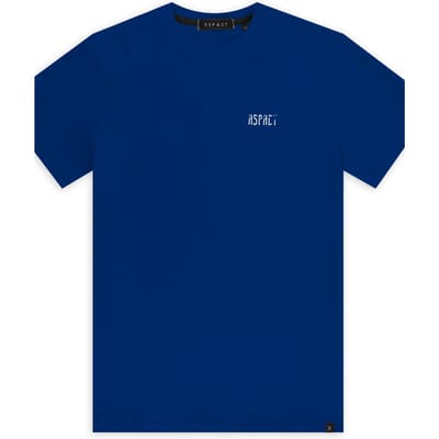 Aspact Unisex Zain Tee Blue Maat: S | Tops Outlet | Unisex | Blauw