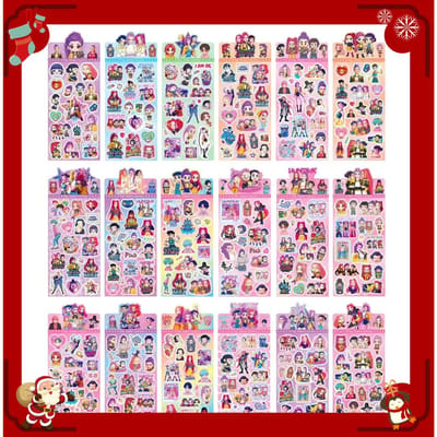 Mooie 10 stuks K-Pop Demonenjagers Laser Stickers - Anime en Cartoon Stijl Schattige Creatieve Stickers voor Schoolspullen en Huisdecoratie ranodm-1pcs pink