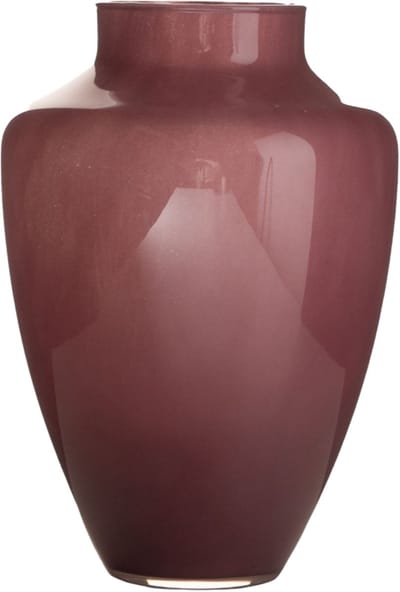 Hakbijl Glass Bloemenvaas Olaf - paars/aubergine - glas - D24 x H 37 cm- decoratie - vazen