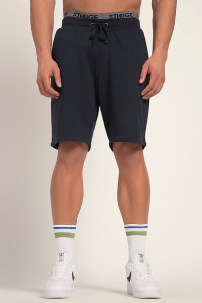 STHUGE - Heren - Sweatbermuda basic fit elastische band - Navy blauw - Maat 6XL