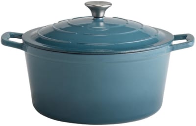 APS Dutch Oven 5 Stars - gietijzeren braadpan met deksel - antraciet - Ø 28 cm - 6 liter