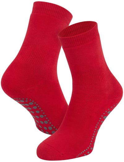 Antislip kindersokken van katoen – Red – 18-19