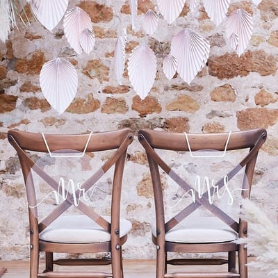 Ginger Ray - A Touch of Pampus - Mr & Mrs Stoel decoratie
