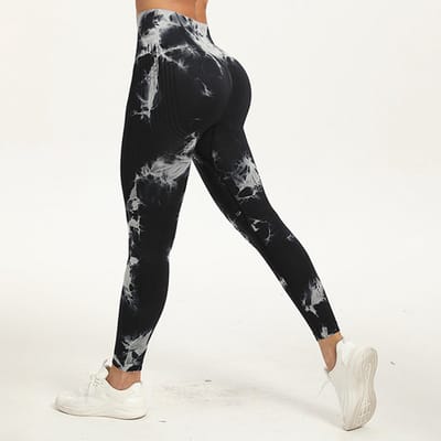 Anti-cellulitis-leggings - sportlegging voor dames - lange compressielegging billen push-up hoge taille ondoorzichtig - yoga pilates sportbroek - 1 stuk-Sportbroek -Nieuwe kleur zwart wit-S