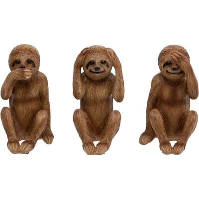 Eazy Living Beeldjes Luiaards Horen Zien en Zwijgen H18 cm