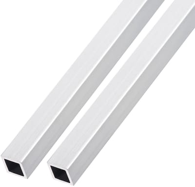 Dailygoody - Vierkante aluminium buis - Aluminium slangen 10mm x 10mm - Ideaal voor interieurdecoratie - Zilver - Voor knutselen en modellen - Geschik