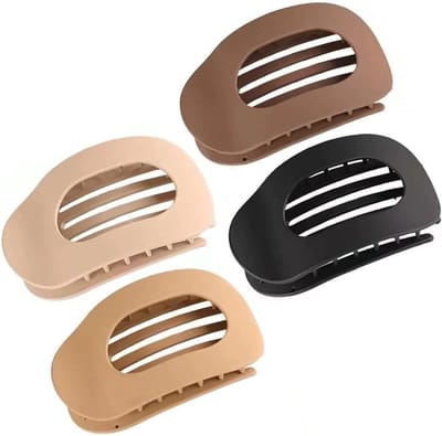 Set van 4 Kleine Ronde Fishtail Haarclips - Ideaal voor Vrouwen en Meisjes, Ponytail Accessoires en Haarstyling Tools