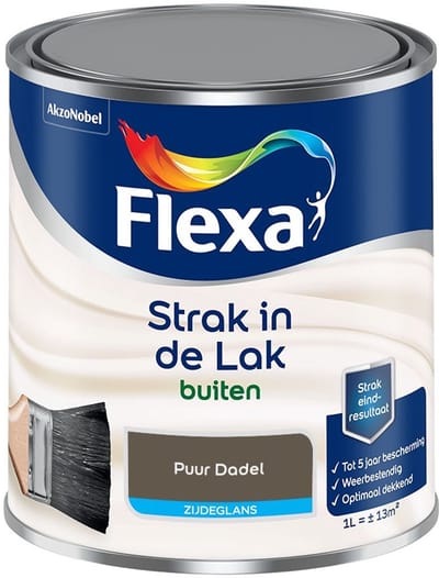 Flexa - Strak In De Lak Buitenlak Zijdeglans - Puur Dadel - Mengverf - 1 L