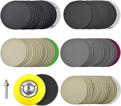 Schuurpapier Schijven - Polijstschijven Set - Fijn Schuren Polijsten - Inclusief Schuim Buffer - 75 Mm Diameter - Zoals Afgebeeld