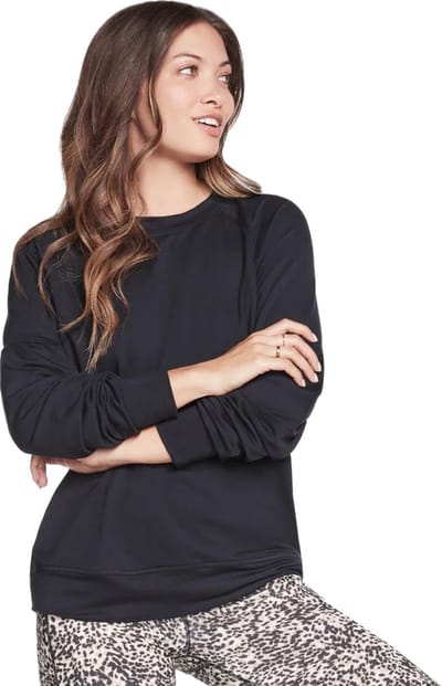Skechers Skechluxe Restful Crew, Vrouwen, Zwart, Shirt met lange mouwen, maat: S
