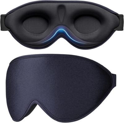Slaapmaskers voor Mannen en Vrouwen - Nul Oogdruk Oogmasker - 3D Ergonomisch Ontwerp Oogbeweging en Wimpervriendelijk, Uiterst Comfortabel Masker om te Slapen. -Tibetaans blauw