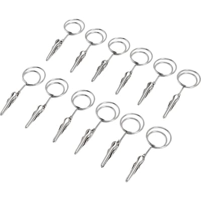 12 stuks 2,8 inch Dubbelzijdige Memoklem Metalen Kaarthouder Draad Fotoklem voor Ophangen Foto Display Round
