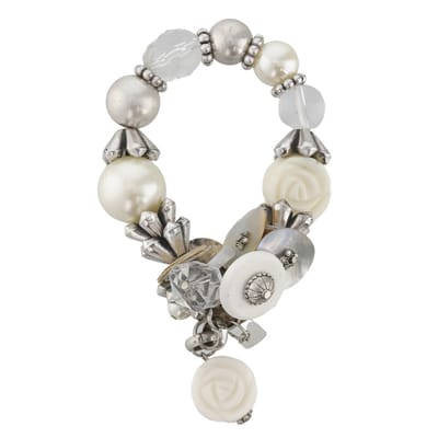 Behave - Armband - Elastisch - Witte statement kralenarmband