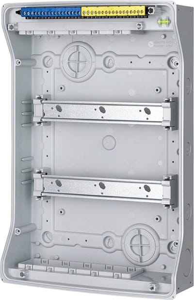 f-tronic NEPTUN wandverdeler 2-rijen 24 modules IP65 kunststof zichtdeur (7270010)