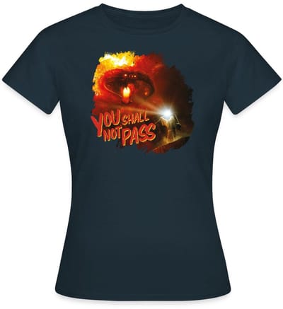 The Lord Of The Rings Gandalf En De Balrog Citaat T-Shirt Dames