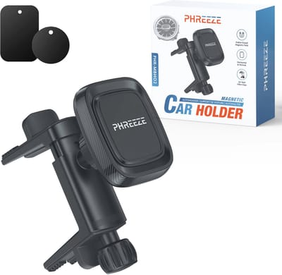 Telefoonhouder Auto Ventilatie - Magnetisch - Ventilatierooster - 360 Graden Draaibaar - Verstelbaar - Geschikt voor Mercedes - Universeel - Zwart