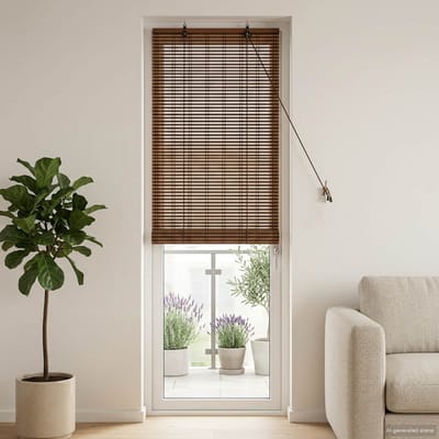 vidaXL - Rolgordijn - Bruin - 40 - x - 220 - cm - Bamboe