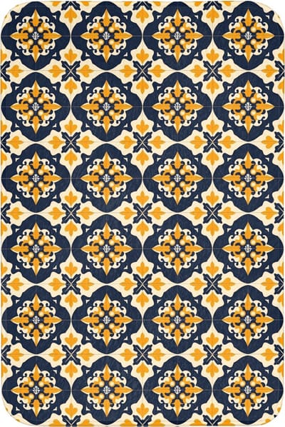 Badmat 60x90 cm - Antislip - Patroon - Siertegel - Kleurrijk - Badmatten voor badkamer - Badkamermat - Douchemat - Badkamer mat