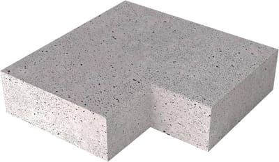 Massief hoek binnen grijs 60/60 x 40 x 20 cm prijs per stuk Gardenlux