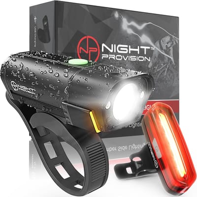 Krachtige Fietsverlichting Set met Oplaadbare 540 Lumen LED - Koplamp en Achterlicht voor Veilig Nachtrijden